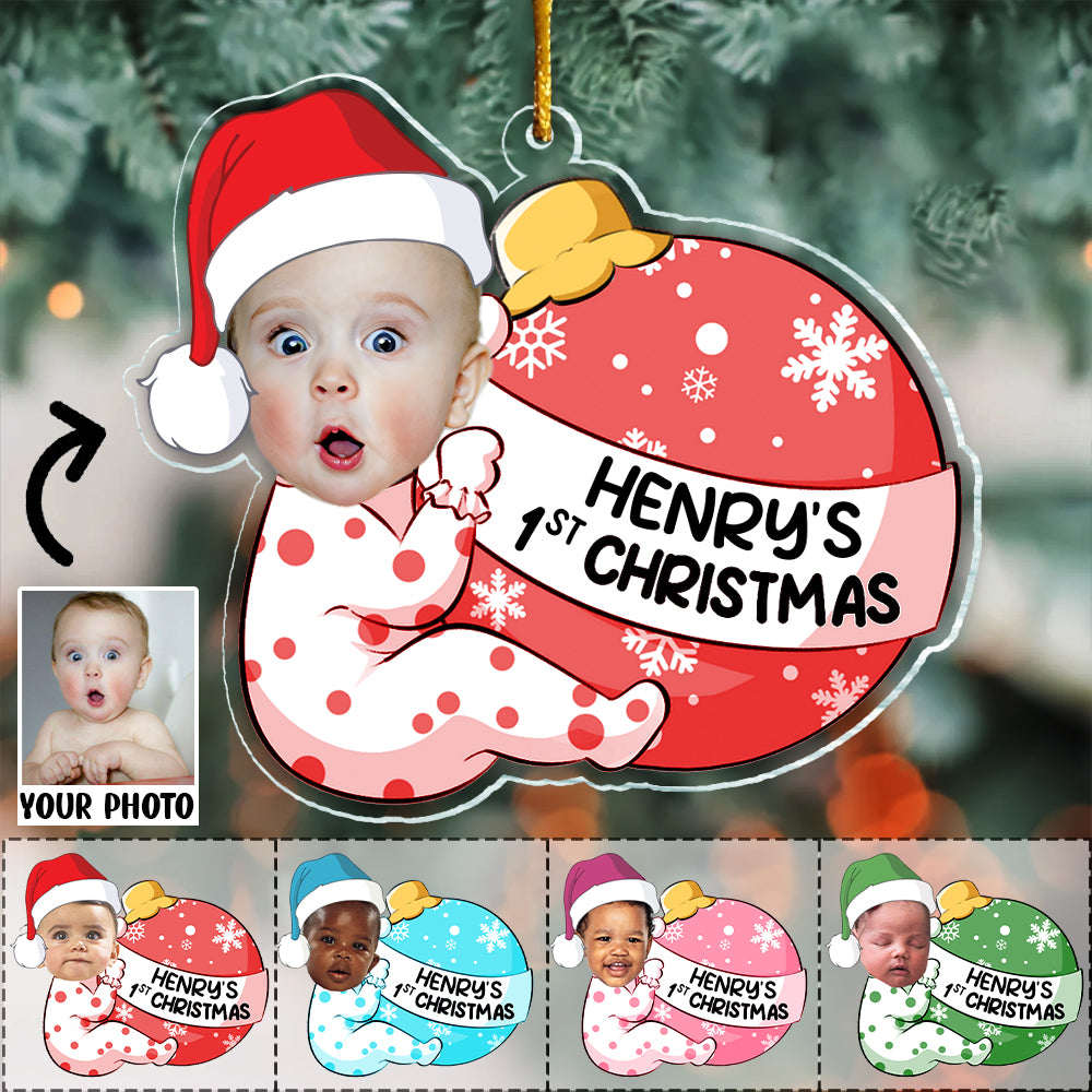 Baby First Christmas - Personalized Acrylic Photo Ornament