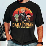 The Dadalorian This Is The Way, Personalized Tatooine Sunset Background Shirt Gift For Dad T1807 PT99