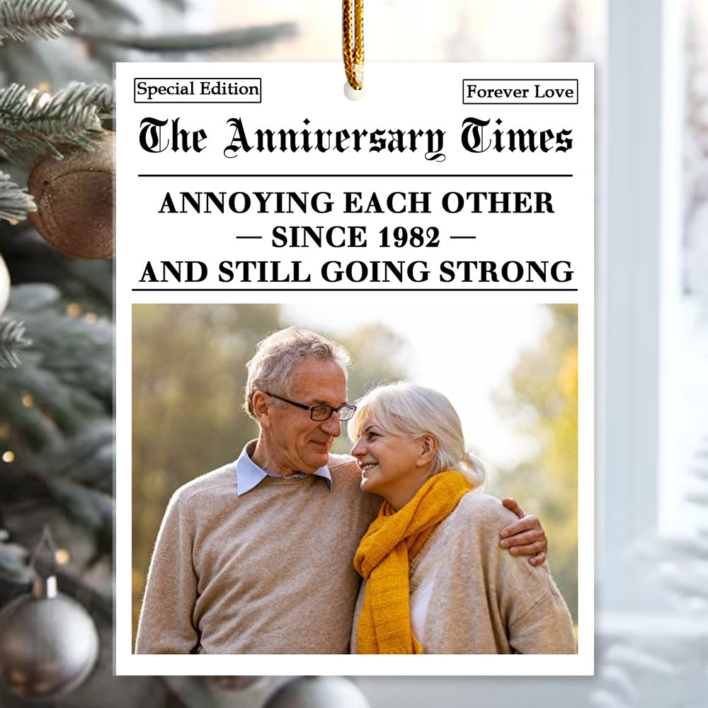 Annoying Each Other Since And Still Going Strong, Custom Acrylic  Ornament, Gift For Couples T1807 Li29