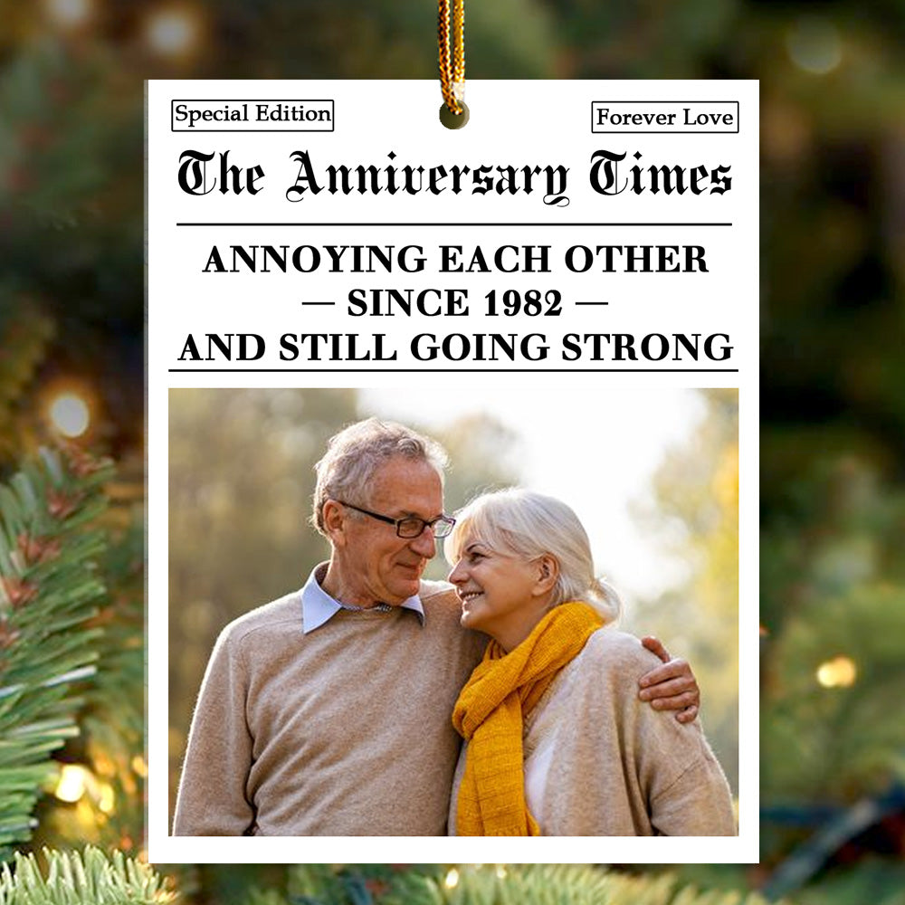 Annoying Each Other Since And Still Going Strong, Custom Acrylic  Ornament, Gift For Couples T1807 Li29