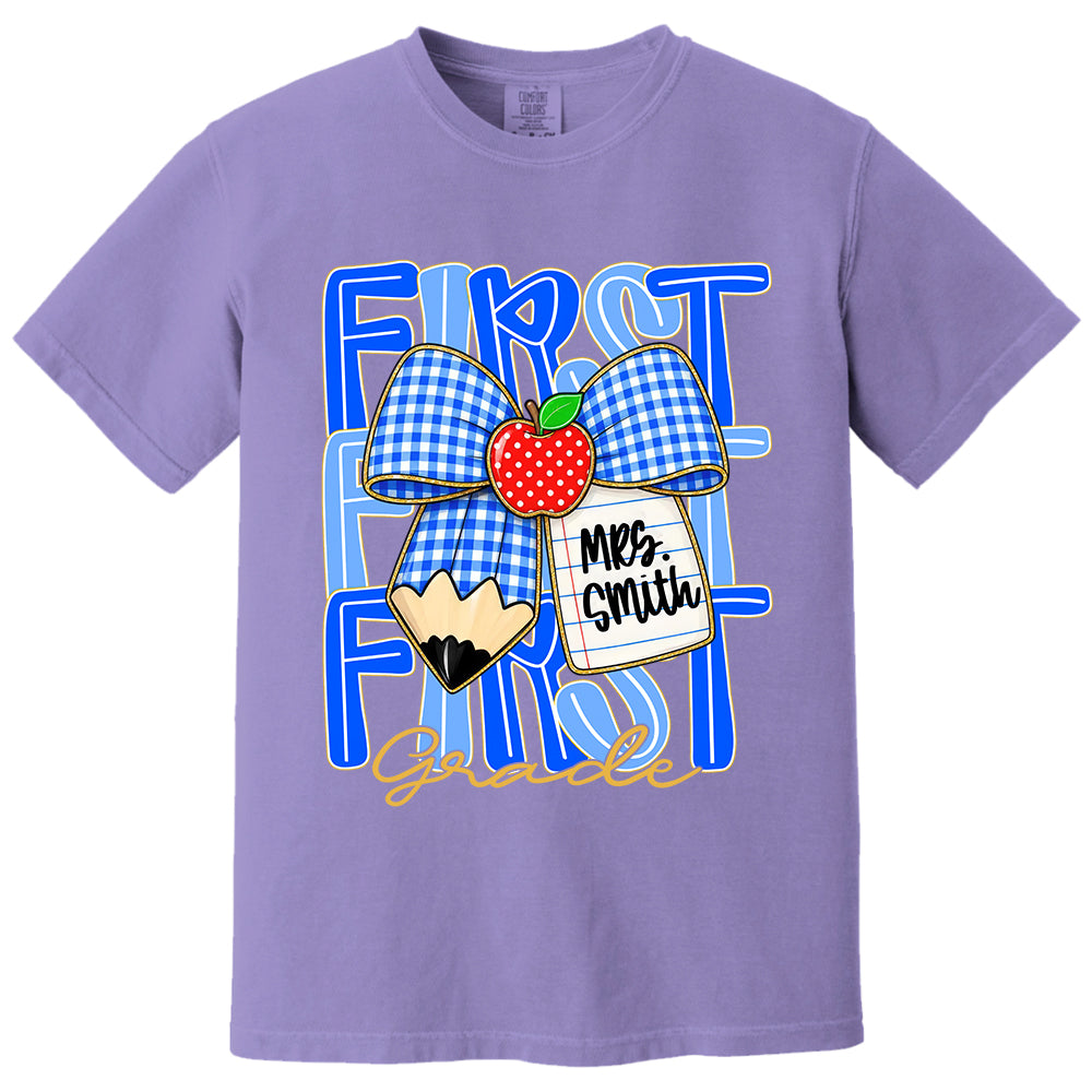 Custom Teacher Grade Shirt, Personalized Teacher Name Tee, Back To School Teacher Team Shirt T24