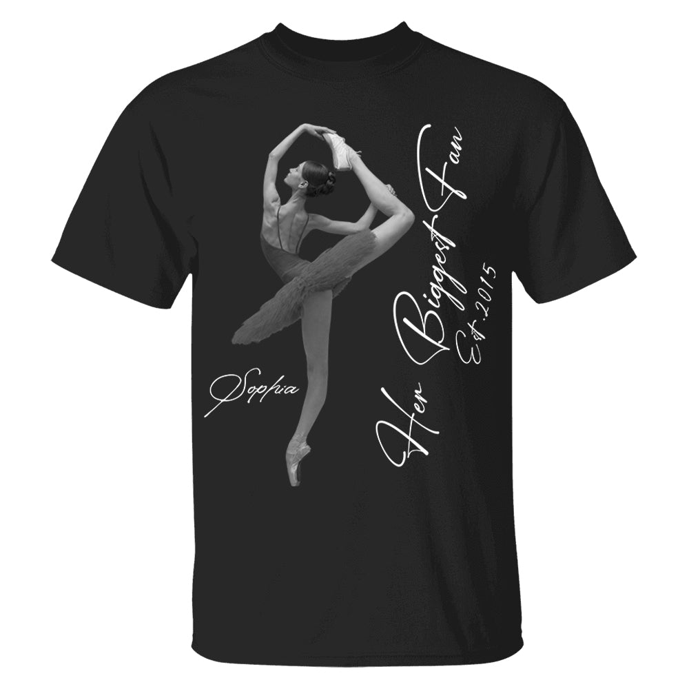 Her Biggest Fan - Washed Tee Retro Bootleg Shirt - Personalized Dance Shirt Gift For Dance Lovers T1807 Li29