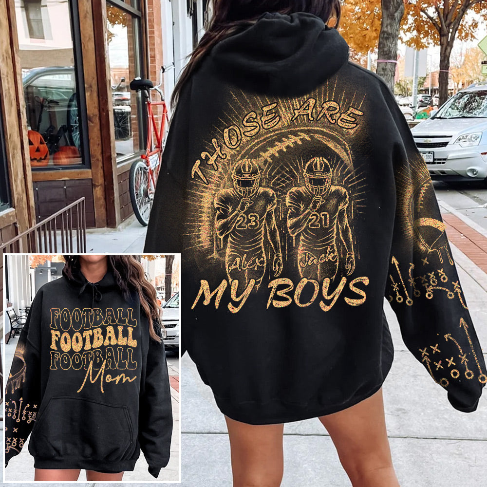 Those Are My Boys Personalized Bleach Style Football Shirt Gift For Football Family T1807 Li29