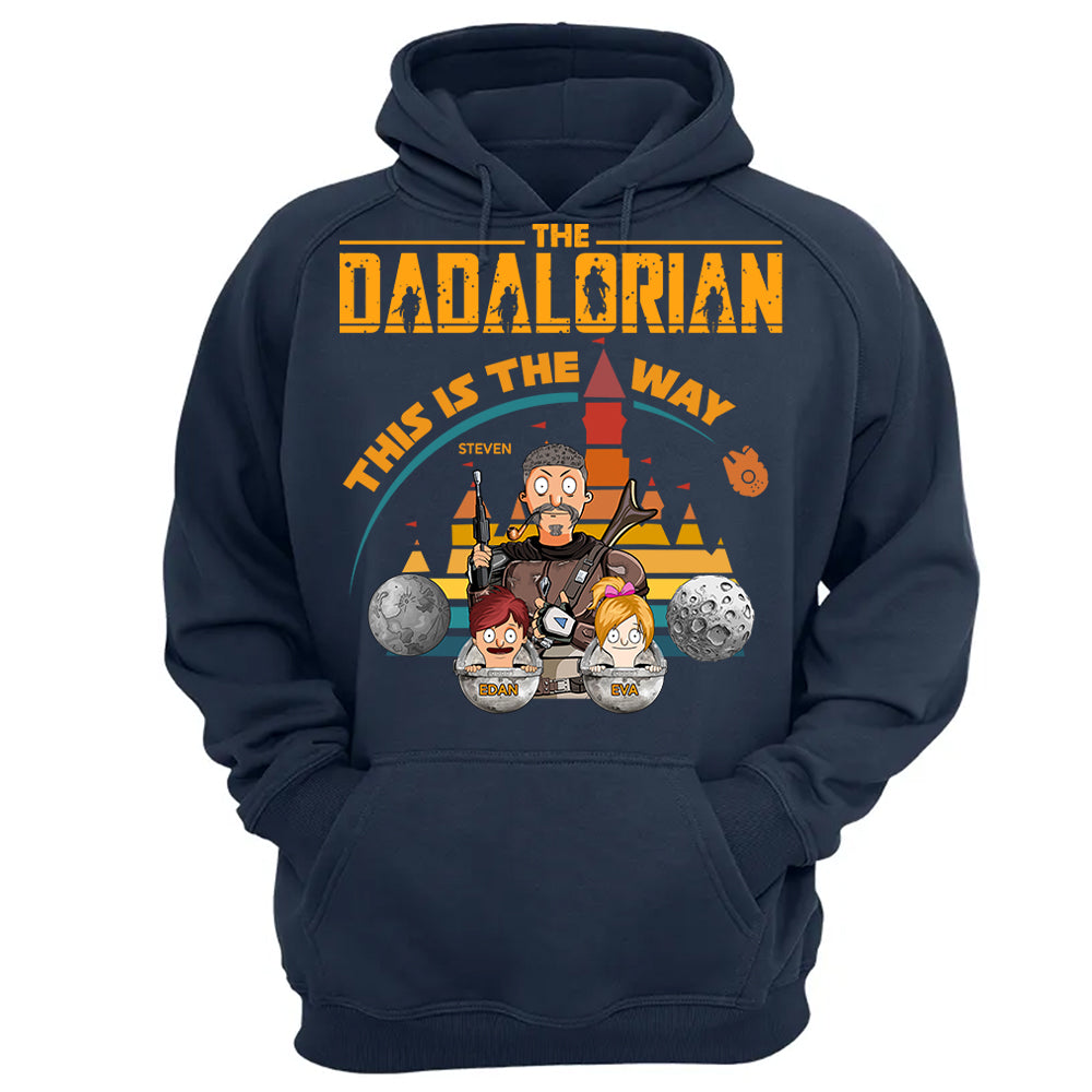 The Dadalorian This Is The Way - Personalized Shirt For Dad Custom Nickname With Kids Pt99