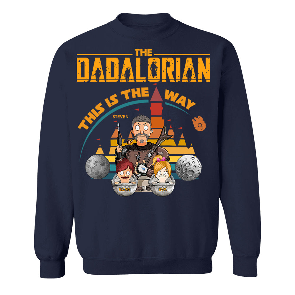 The Dadalorian This Is The Way - Personalized Shirt For Dad Custom Nickname With Kids Pt99
