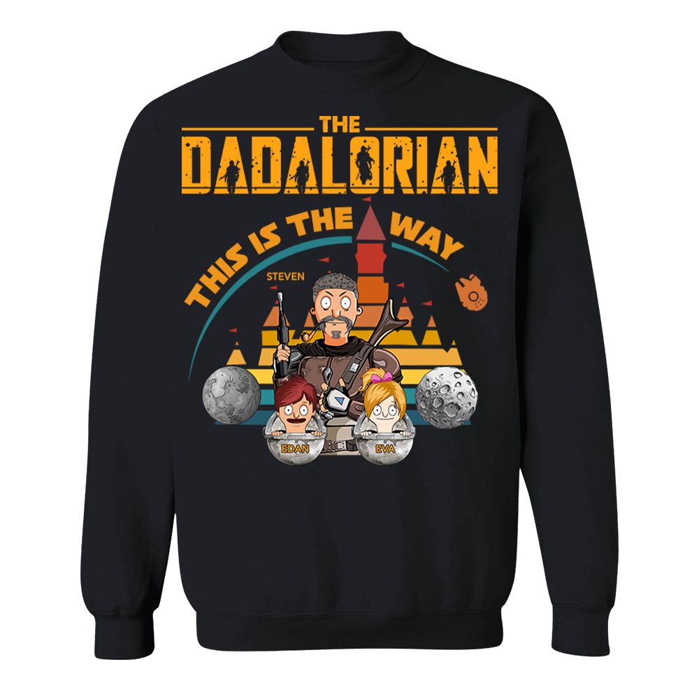 The Dadalorian This Is The Way - Personalized Shirt For Dad Custom Nickname With Kids Pt99