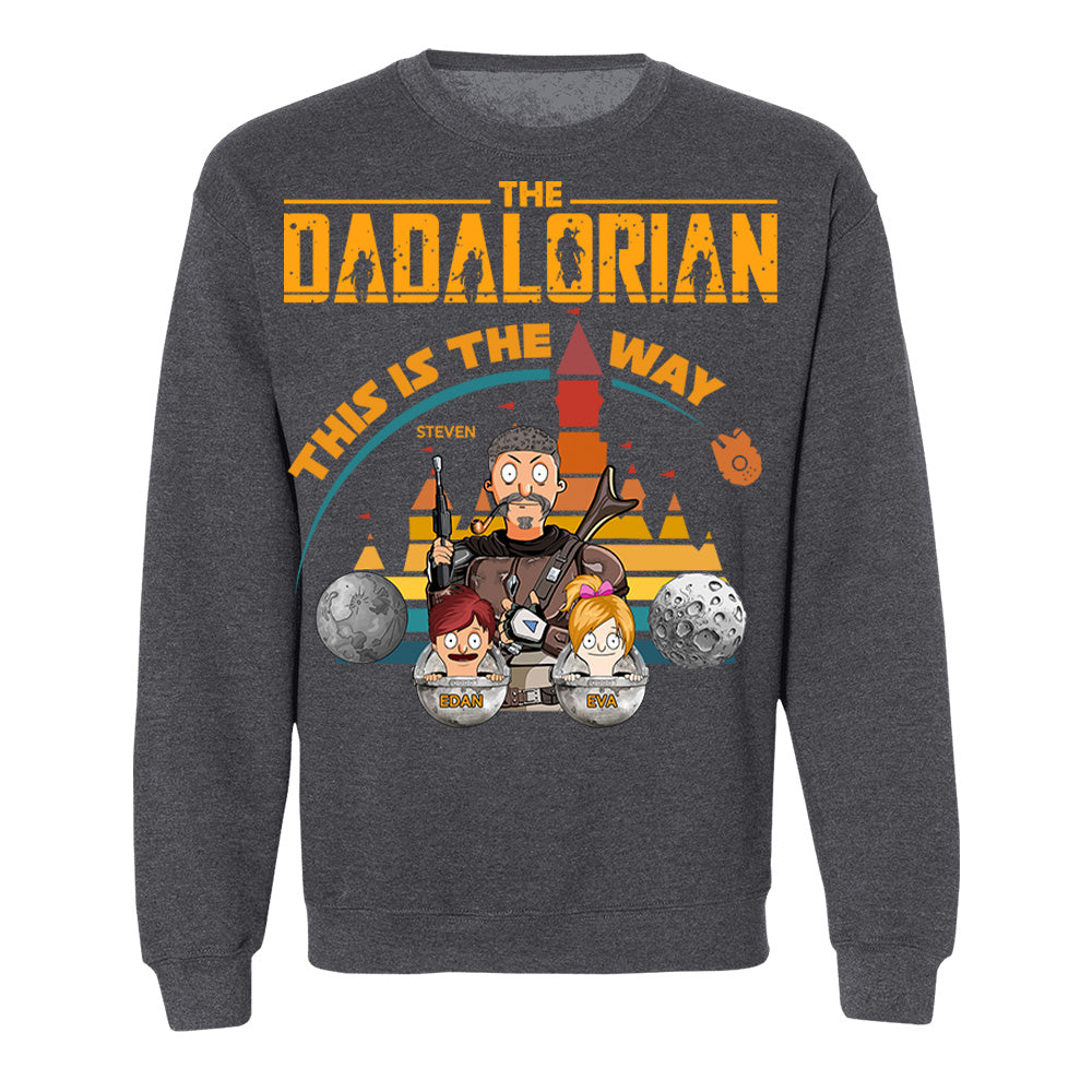 The Dadalorian This Is The Way - Personalized Shirt For Dad Custom Nickname With Kids Pt99