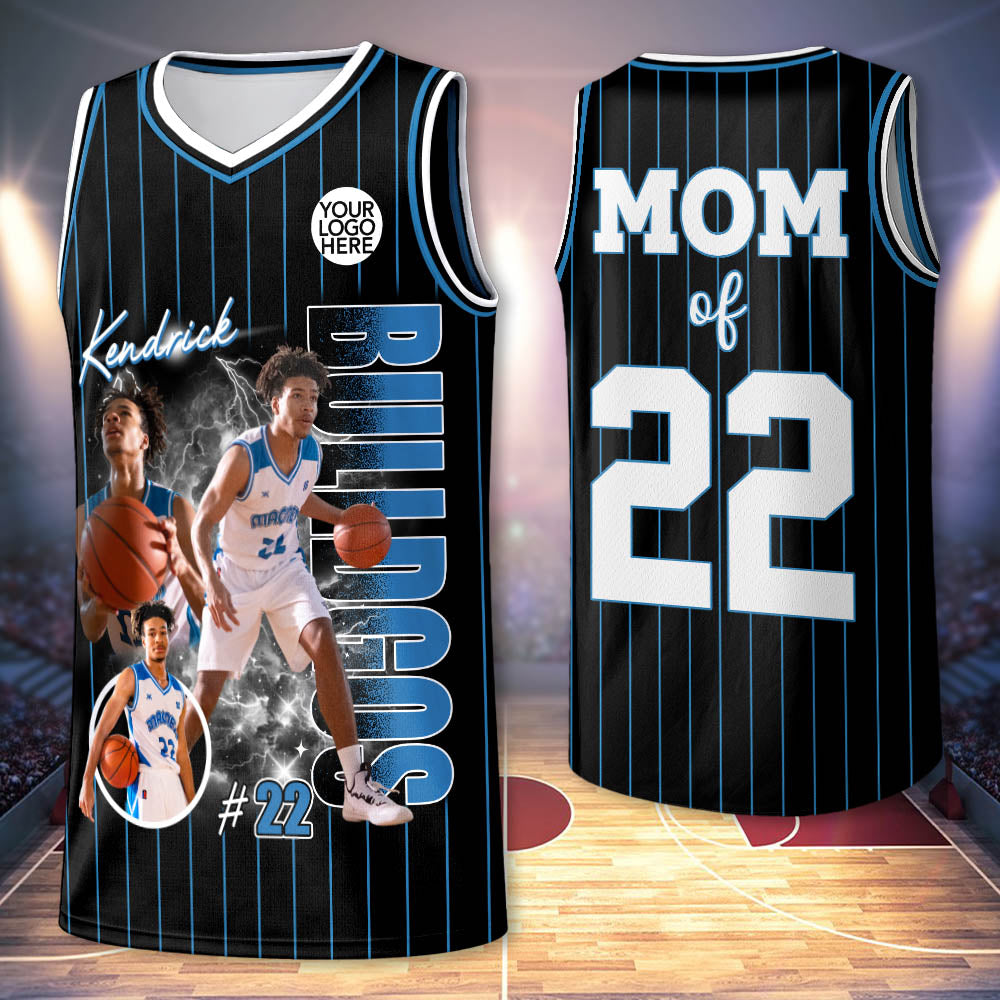 Custom Photo Basketball Player Basketball Jersey - Personalized Team Name School Name Basketball Jersey T1807