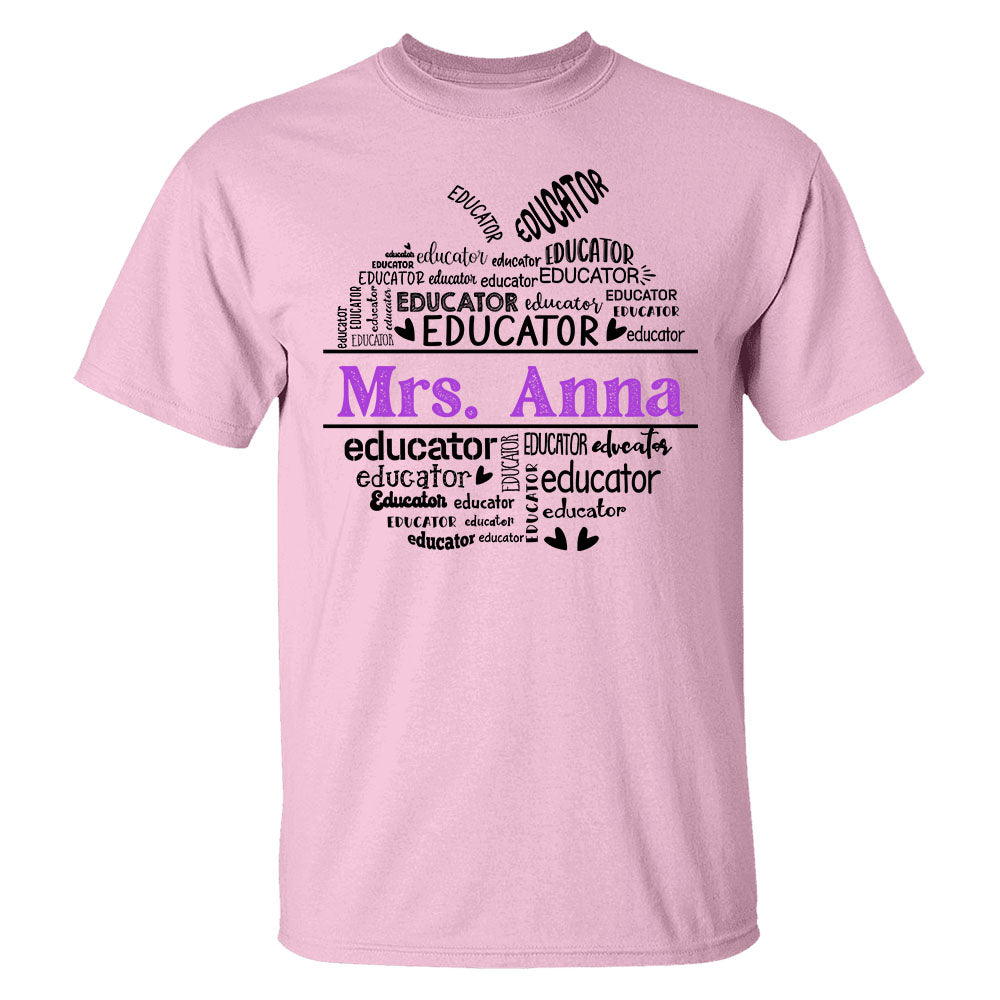 Ph99- School Mascot Apple Shape Personalized Shirt Custom Gift For Teacher Ph99 Do99-Tu30.07.2026