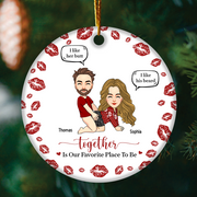 Together Is Our Favorite Place To Be Personalized Ceramic Ornament