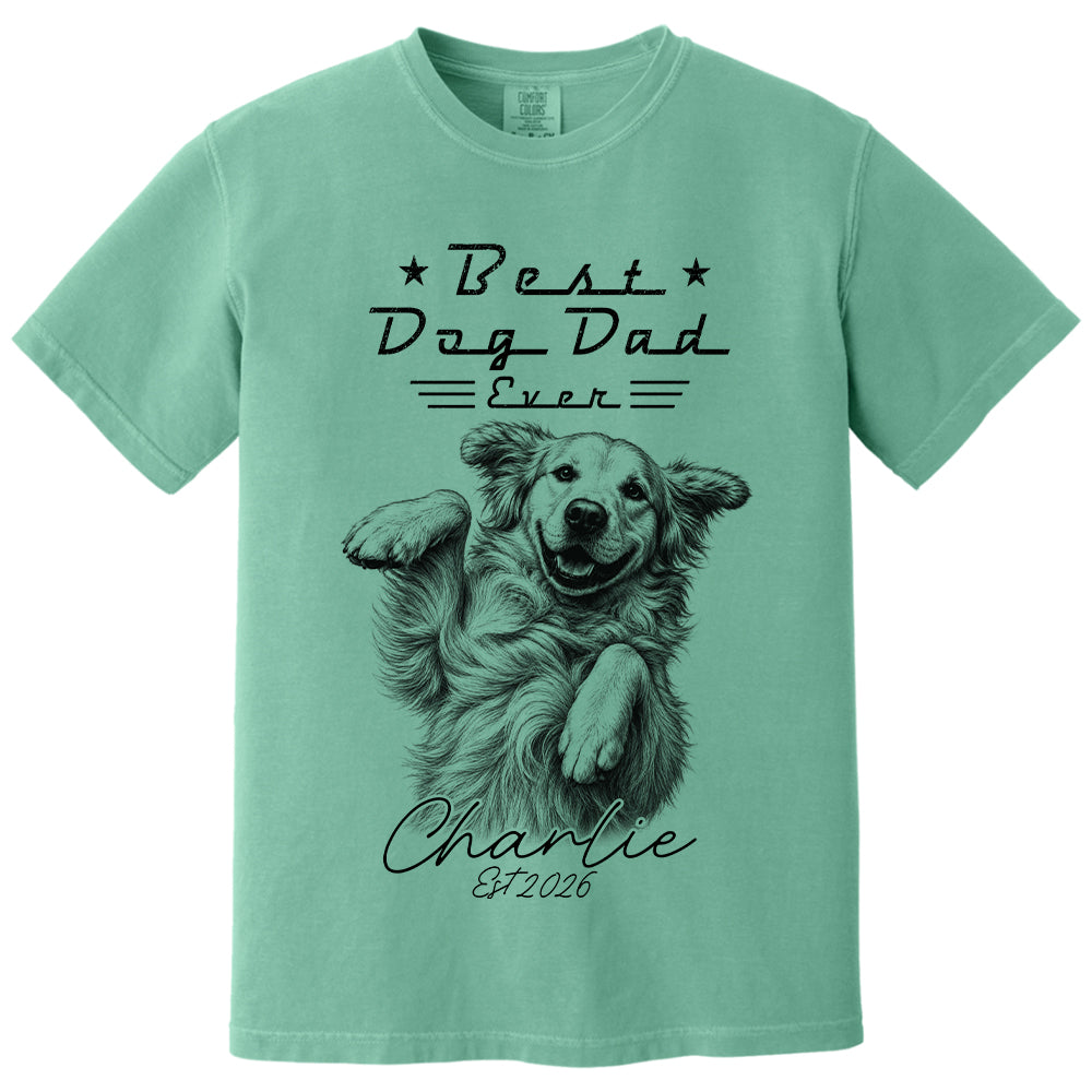 Best Dog Dad Ever, Personalized Dog Dad Shirt, Gift For Dog Lovers, Family Pet Lover Tee, Pet Lover Father's Day Gift T1807 T24