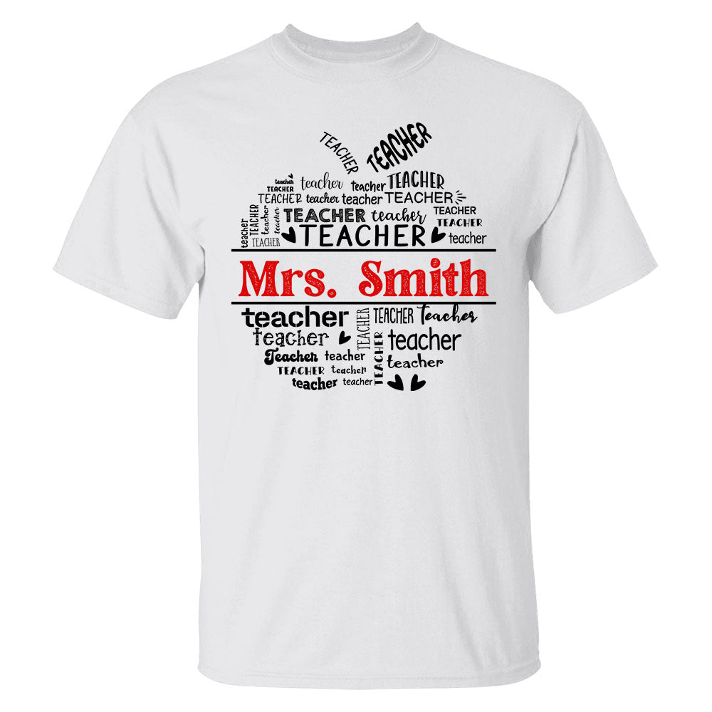Ph99- School Mascot Apple Shape Personalized Shirt Custom Gift For Teacher Ph99 Do99-Tu30.07.2026