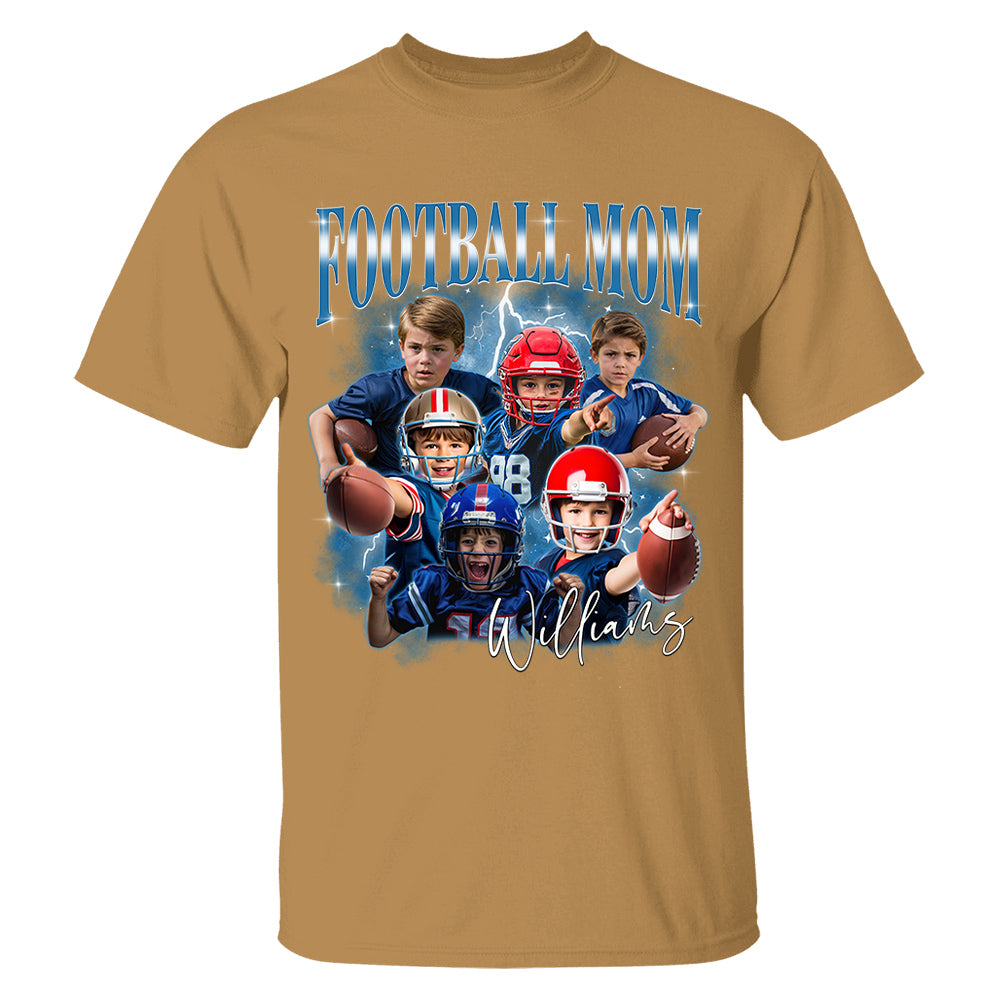 Personalized Football Mom Shirts, Custom Photo Sport Family Member, Game Day Football Team Your Own Pictures