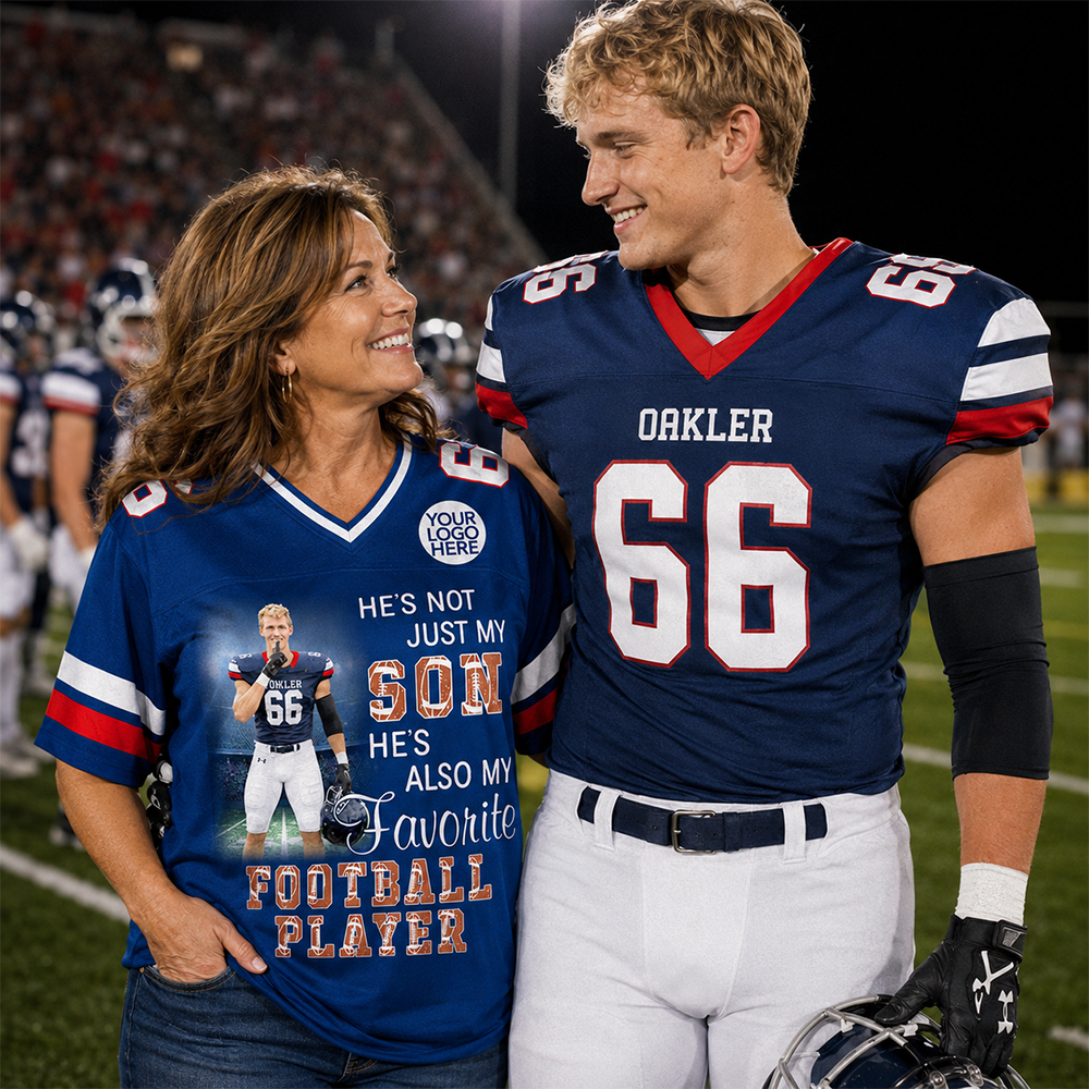 Custom Senior Mom 2027 Football Photo Shirt, Football Mom Shirt L0411