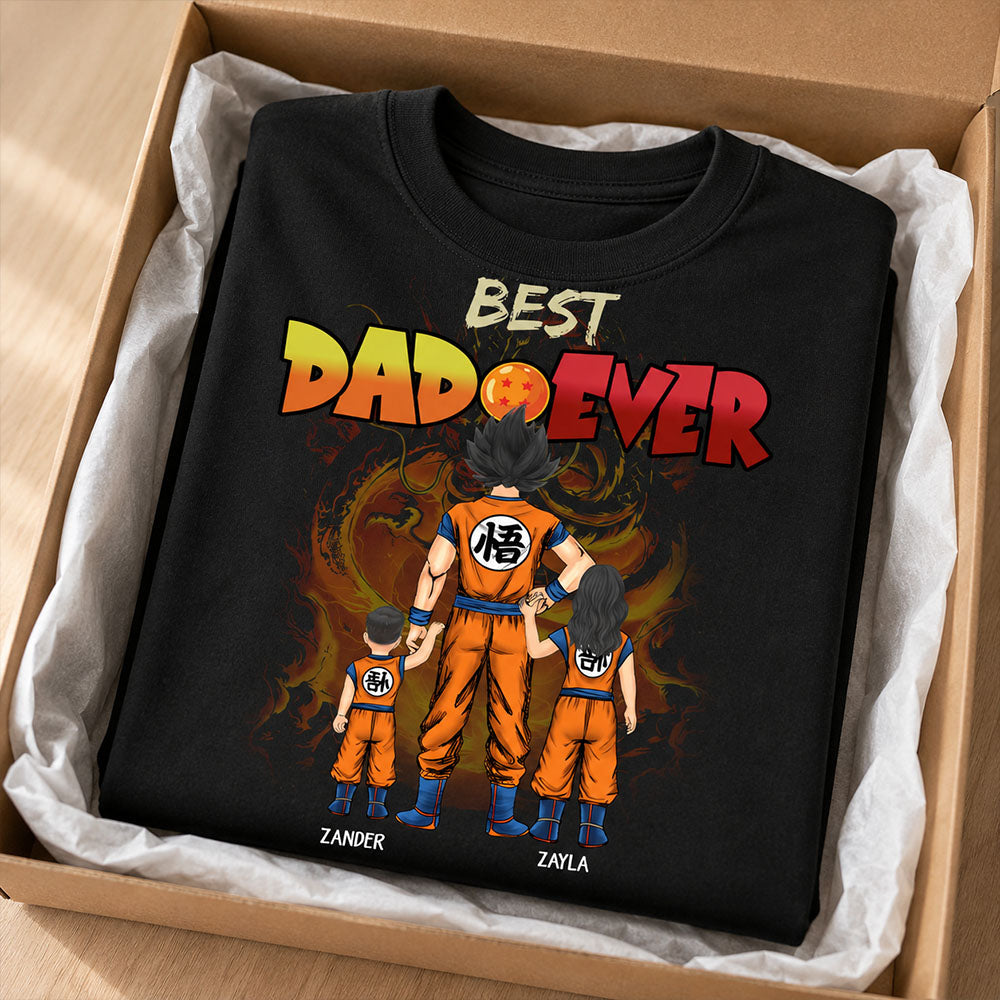 Personalized Best Dad Ever Shirt - Dragon Dad Custom Shirt Gift For Dad