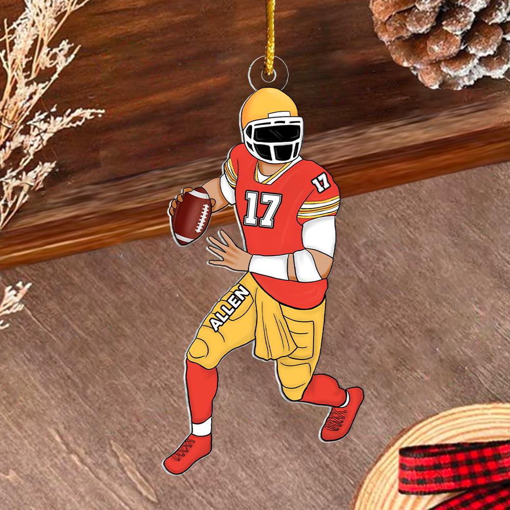 Luxury Ornament American Football Personalized Ornament Gift For Football Player Football Lovers