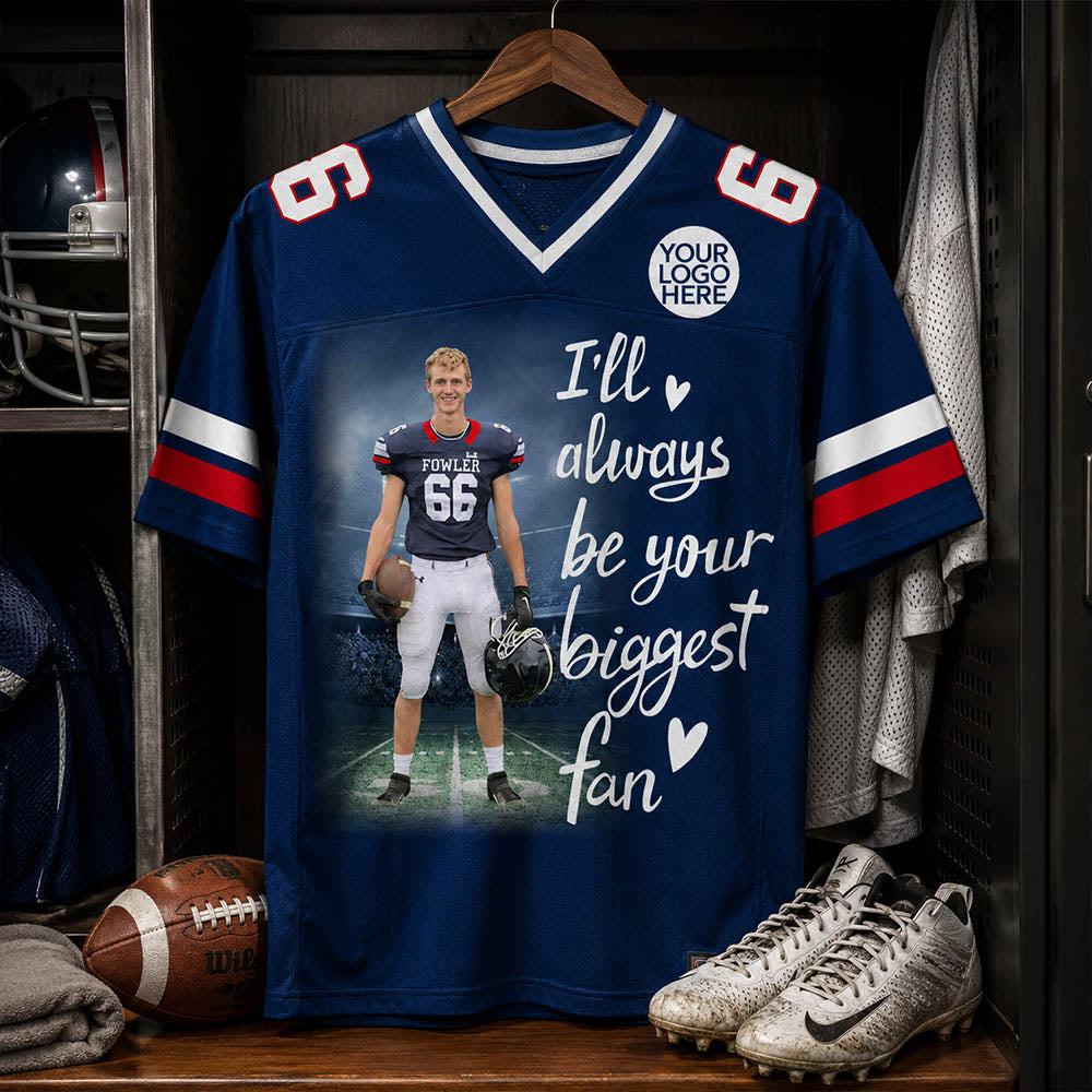 Custom Photo Football Game Day Football Jersey Gift For Football Lovers - Personalized Gift For Football Player K1702
