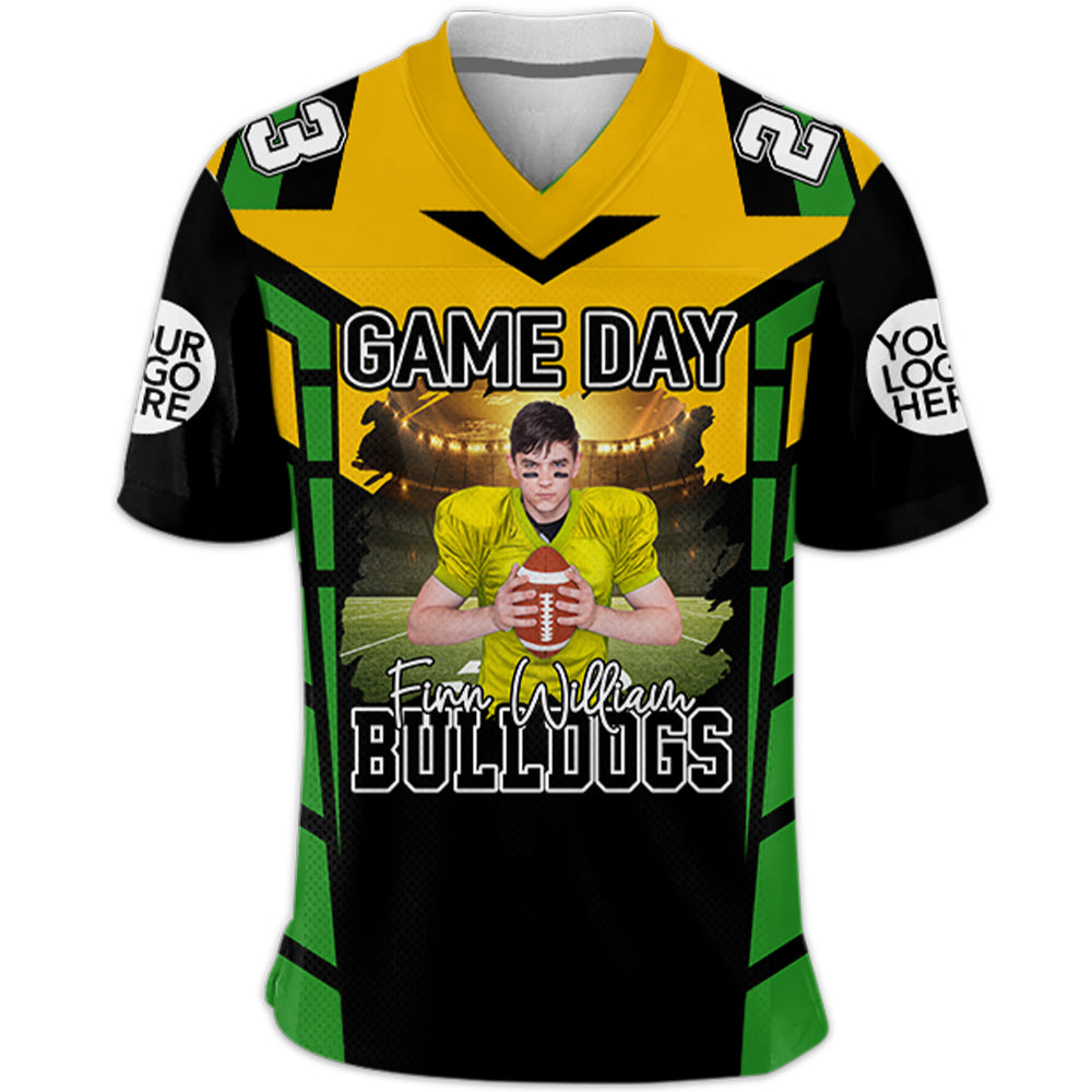 Custom Photo Football Game Day Football Jersey Gift For Football Lovers Personalized Gift For Football Player