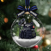 Proud Police Officer - Personalized Police Officer Acrylic Ornament T1807