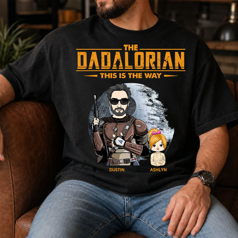 The Dadalorian This Is The Way Custom Shirt for Dad - Personalized Father's Day Gift