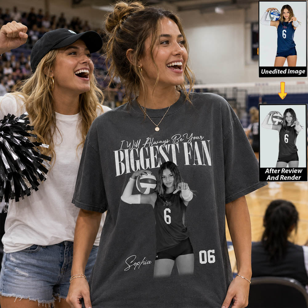 Personalized Vintage Tops For Volleyball Lovers - Custom Photos Retro Bootleg Shirt NA04