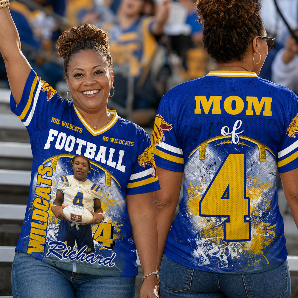 Custom Photo Football Jersey Game Day Shirt Gift For Sport Family H2511