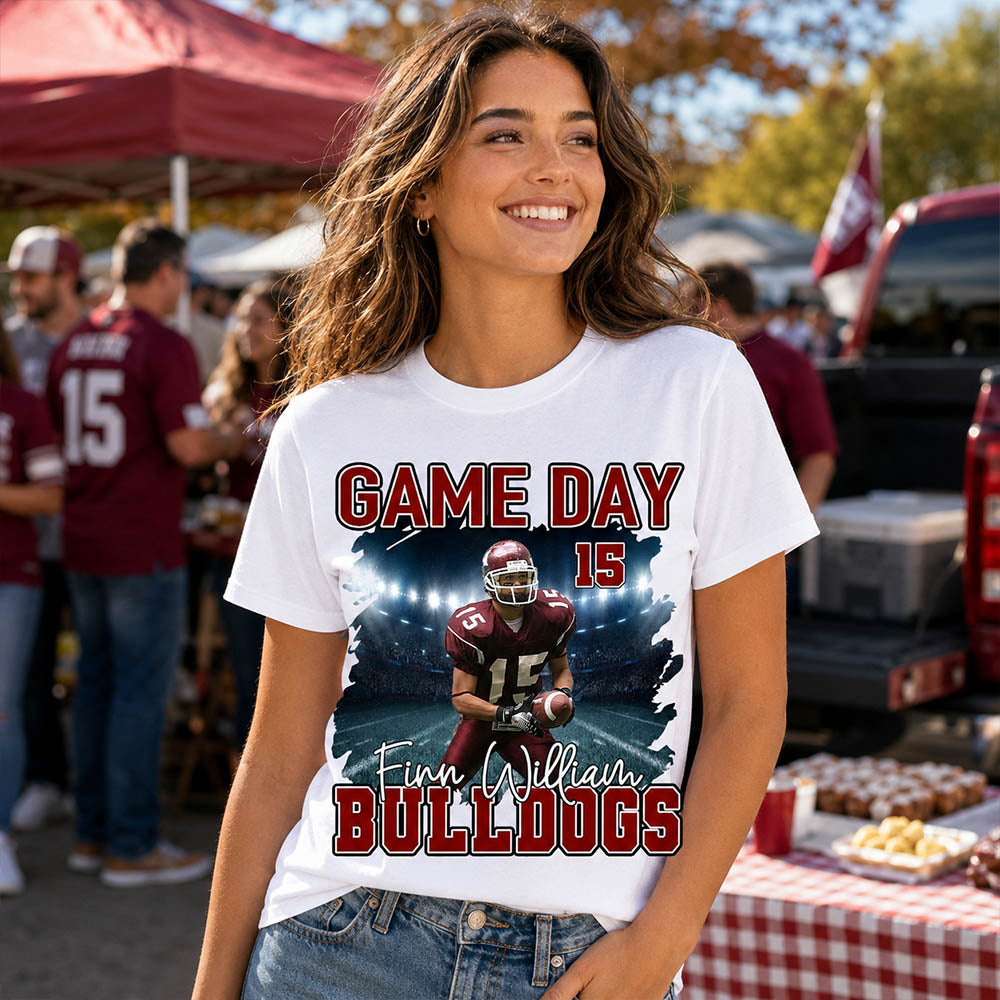 Custom Photo Football Game Day Personalized Shirt Custom Team Name