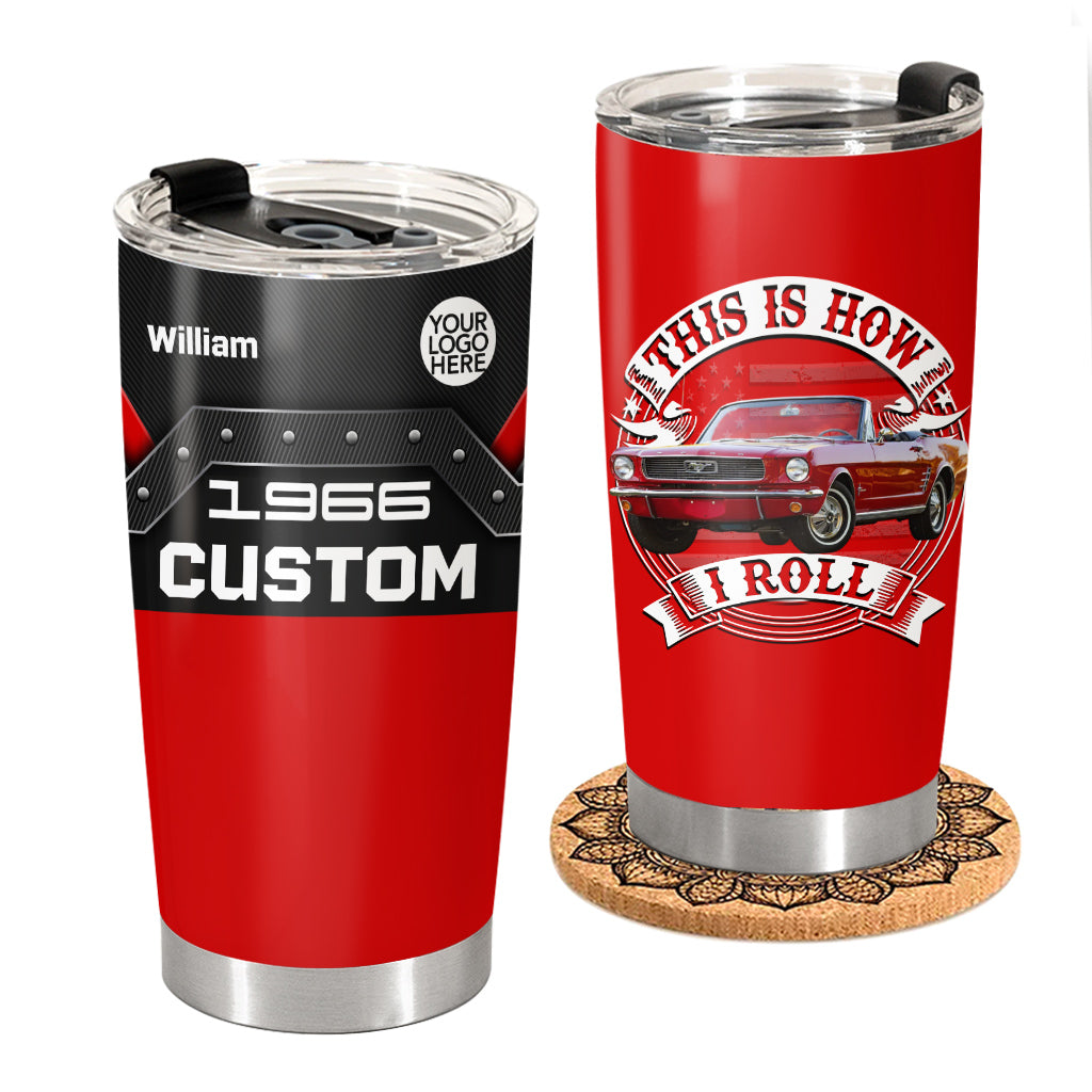 Custom Photo Car Tumbler - Gift for Father's Day, Car Lovers A2110