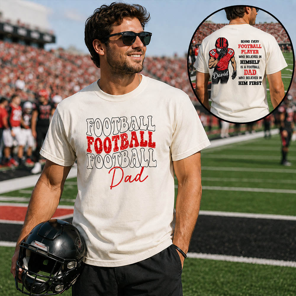 Behind Every Football Player Shirt - Personalized Shirt For Football Family NA04