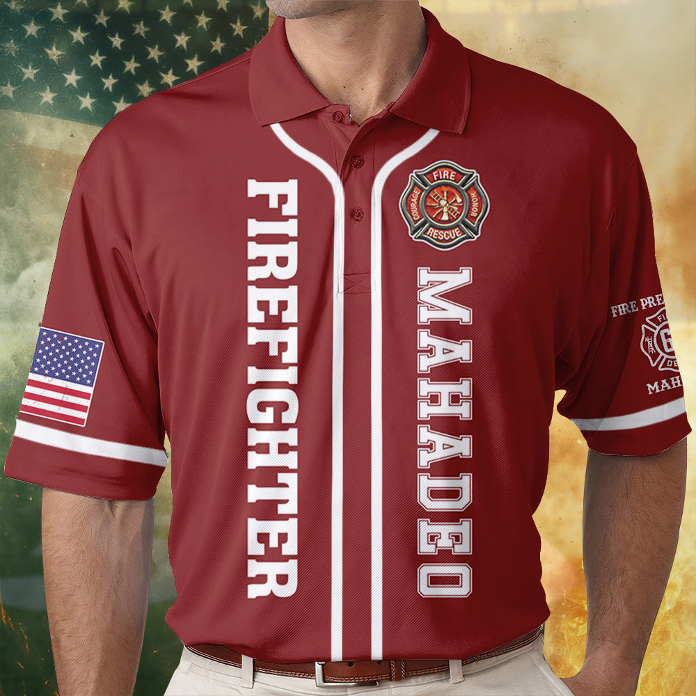 I Can't Go To Hell The Devil Still Has A Restraining Order Against Me, Personalized All Over Print Shirt For Firefighter T1807