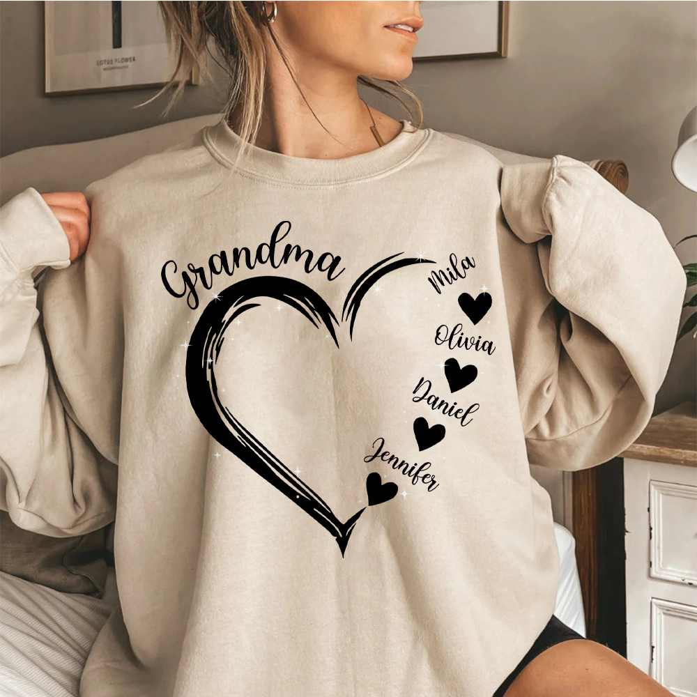 Grandma and Grandkids Hearts, Best Gift Birthday, New Mom Gift Shirt