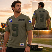Personalized Jersey Football Military Shirt Gift For Veteran Soldier K1702