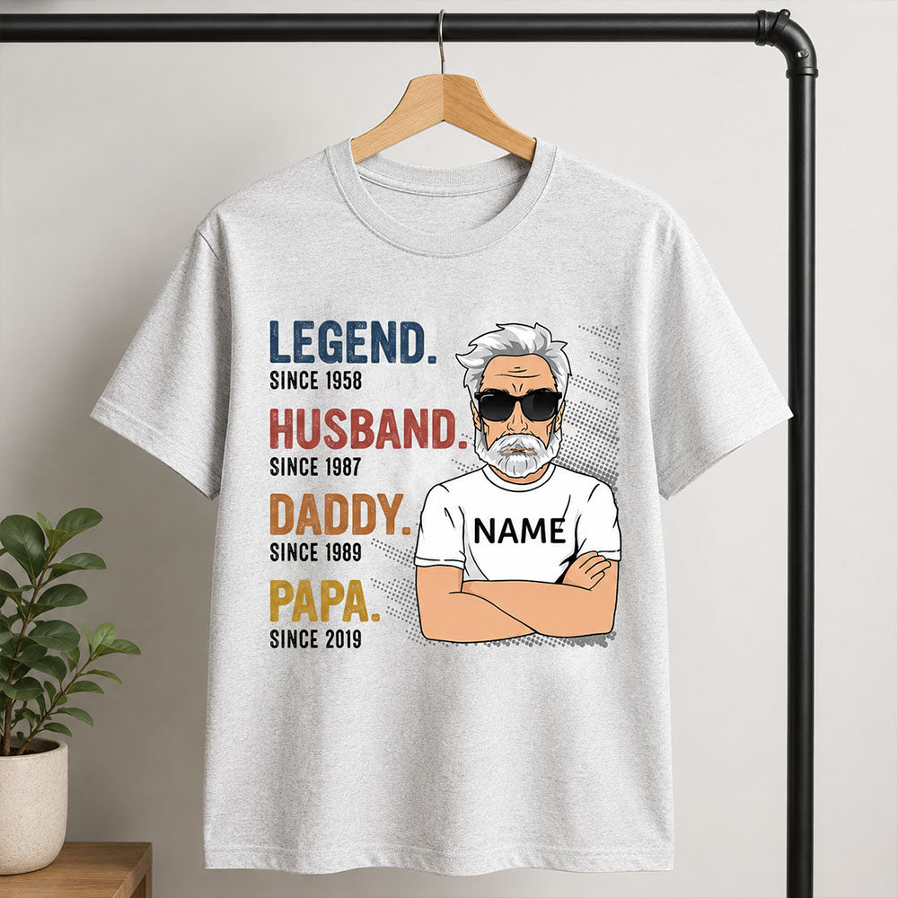 The Legend Husband Daddy Papa Custom Shirt Gift For Grandpa