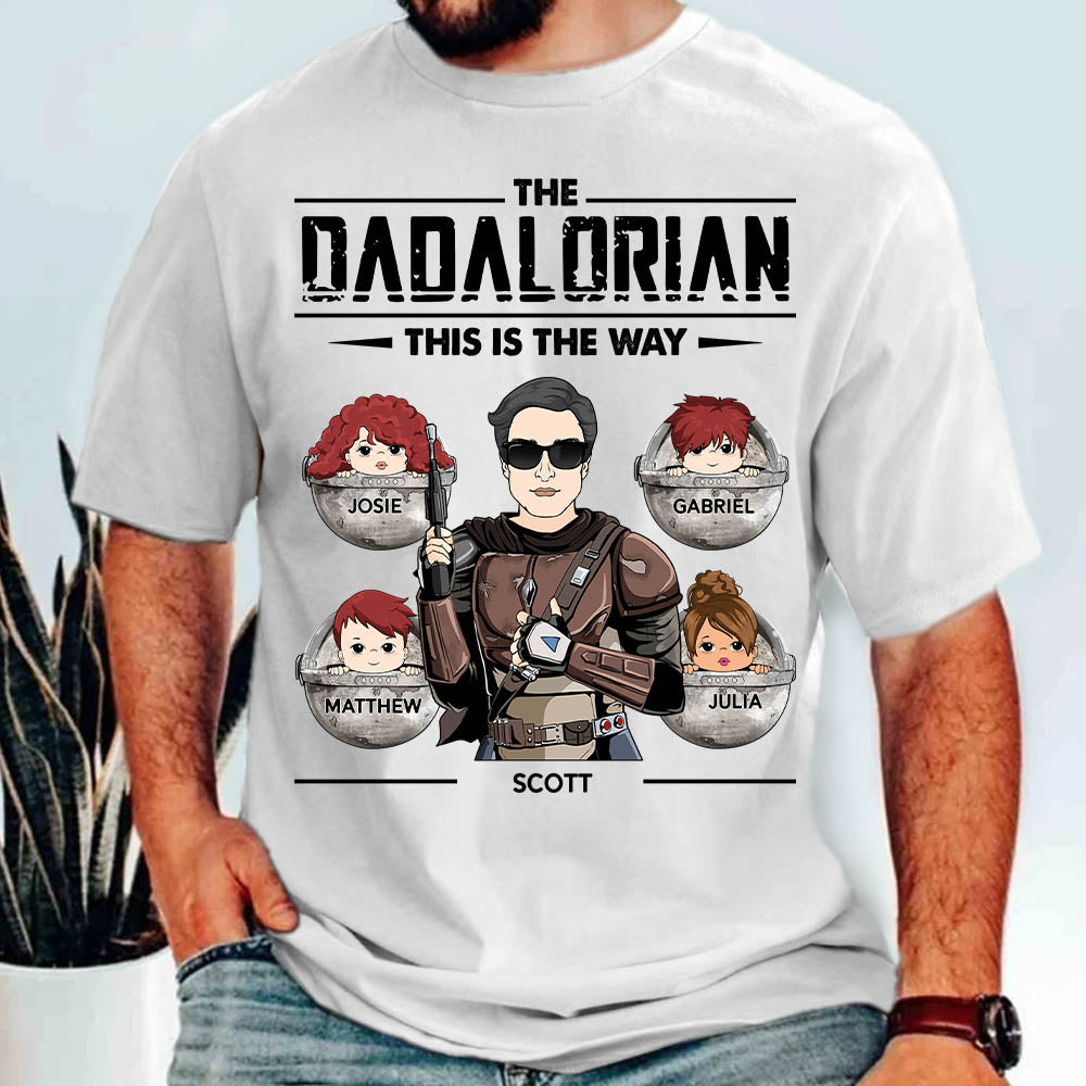 Personalized The Dadalorian This Is The Way T-Shirt Gift For Dad Grandpa Papa