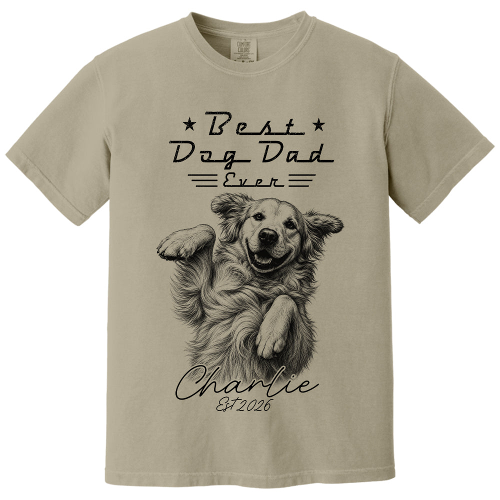 Best Dog Dad Ever, Personalized Dog Dad Shirt, Gift For Dog Lovers, Family Pet Lover Tee, Pet Lover Father's Day Gift T1807 T24