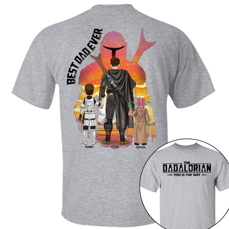 Best Dad Ever - The Dadalorian Personalized Shirt Gift For Dad - Custom Father's Day Gift Pt99