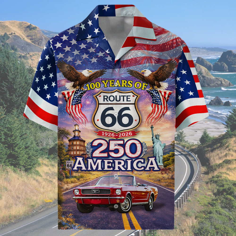 Celebrate 100 Years of Road Route 66 and America 250th Anniversary - This Is How I Roll - Personalized Car Photo Shirt A2110 T24