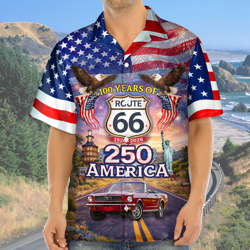 Celebrate 100 Years of Road Route 66 and America 250th Anniversary - This Is How I Roll - Personalized Car Photo Shirt A2110 T24