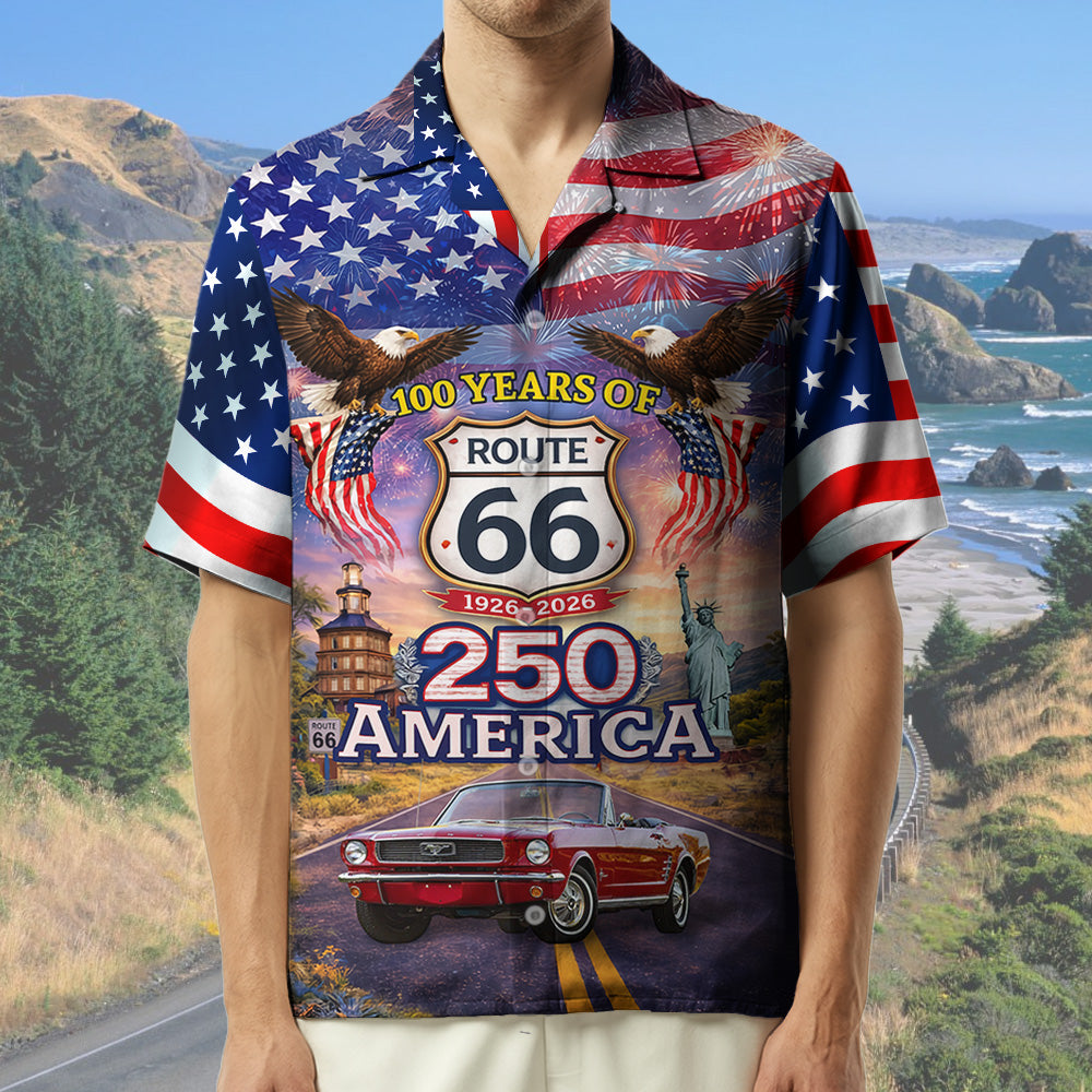 Celebrate 100 Years of Road Route 66 and America 250th Anniversary - This Is How I Roll - Personalized Car Photo Shirt A2110 T24