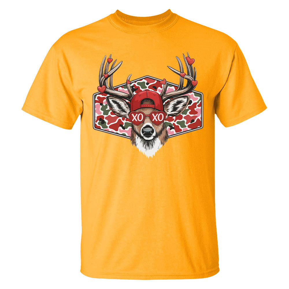 Personalized Retro Valentines Hunting Shirt, Deer Hunter Valentine Shirt Gift T24