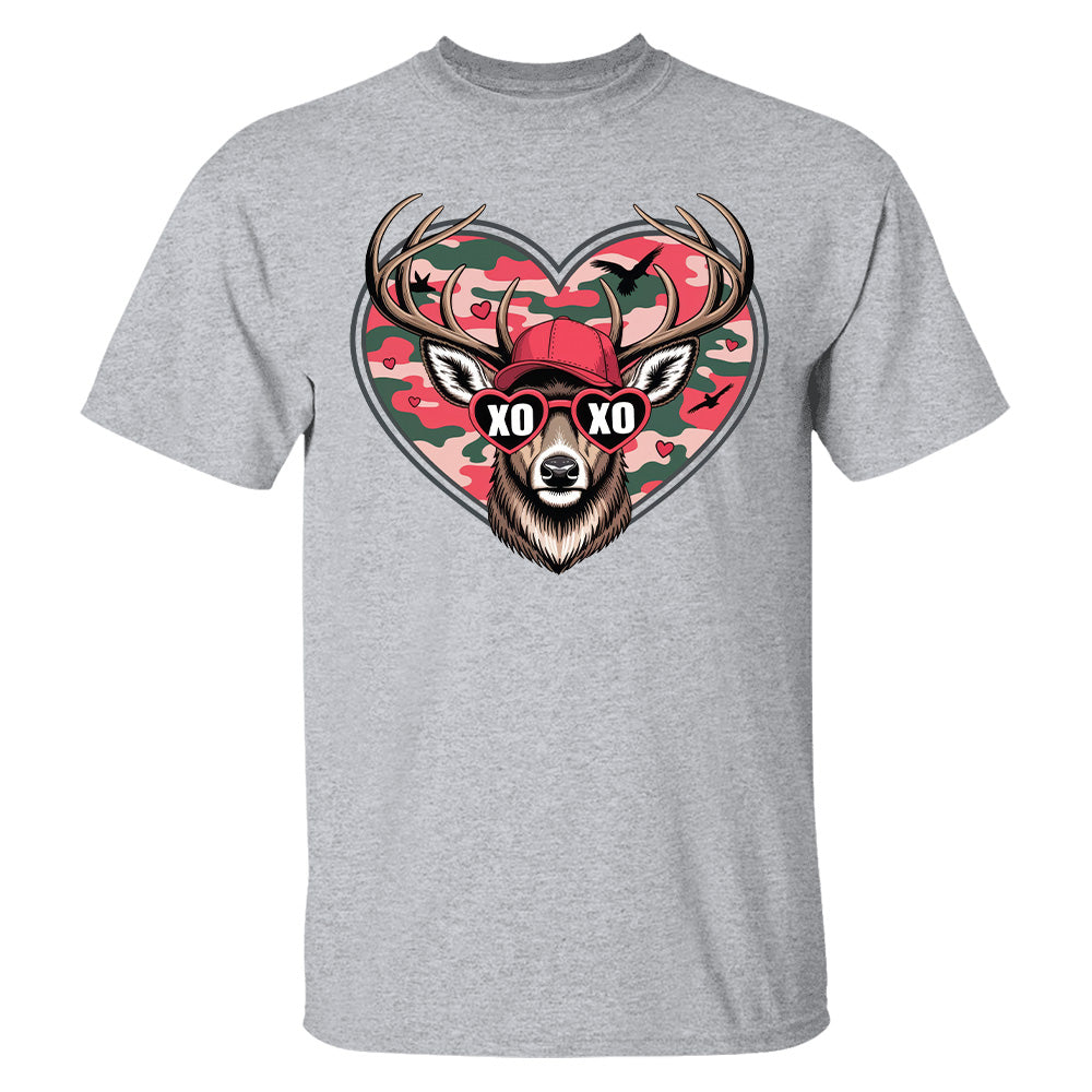 Personalized Retro Valentines Hunting Shirt, Deer Hunter Valentine Shirt Gift T24
