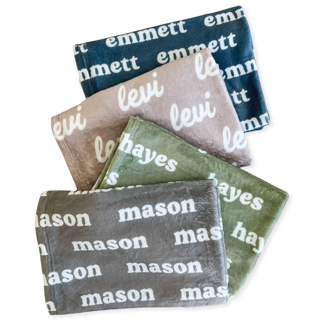 Earthy Tones Personalized Color Blanket Vr2