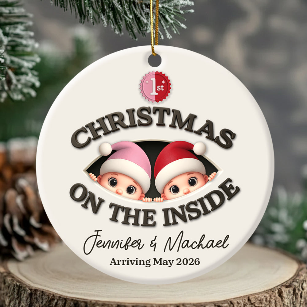 Baby's First Christmas 3D - Personalized Ornament - New Year Gift For Expecting Parents Na02