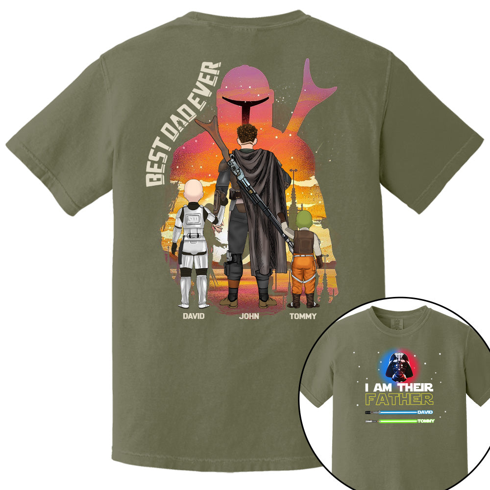 Best Dad Ever - The Dadalorian Personalized Shirt Gift For Dad - Custom Father's Day Gift 2025 Pt99