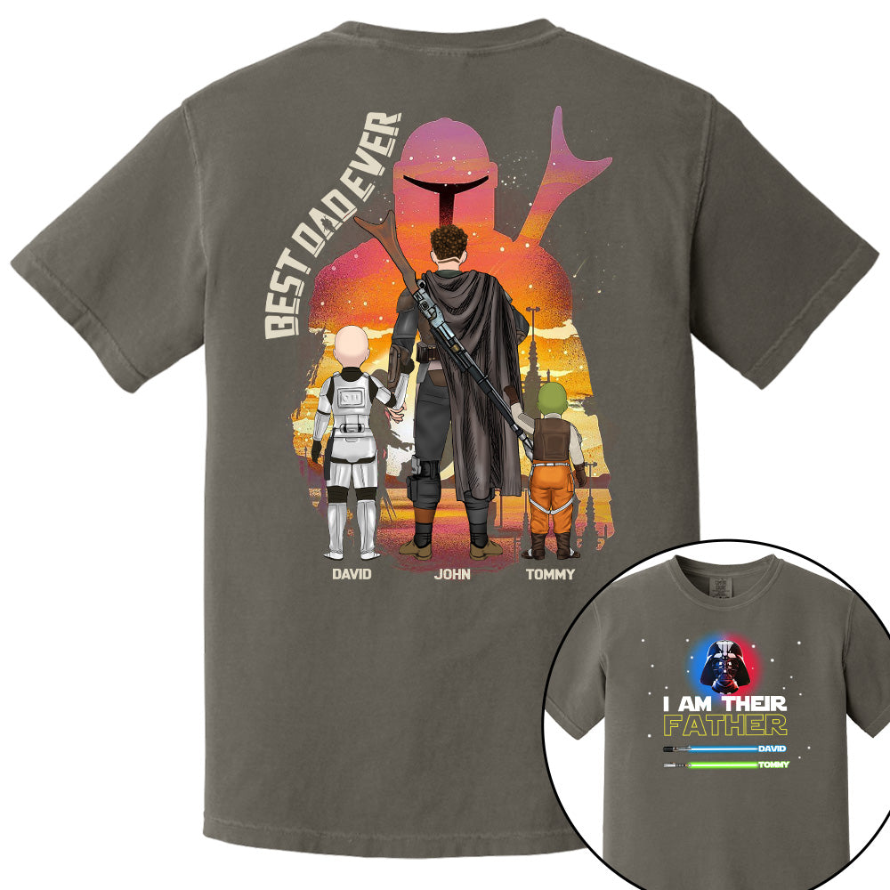 Best Dad Ever - The Dadalorian Personalized Shirt Gift For Dad - Custom Father's Day Gift 2025 Pt99
