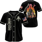 Best Dad Ever - The Dadalorian Personalized Baseball Jersey Gift For Dad - Custom Father's Day Gift Nh00