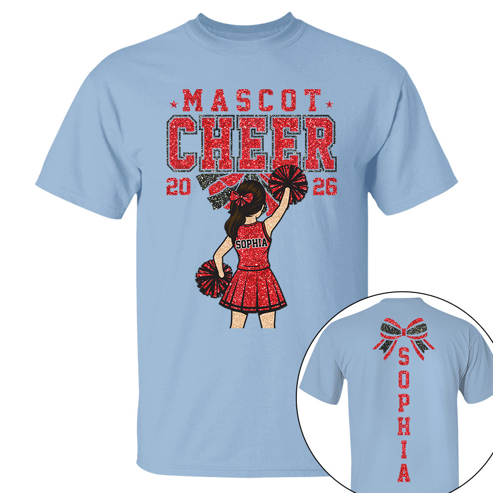 Personalized Cheerleader Shirt - Custom Cheer Team Name T-Shirt, Cheer Game Day Shirt for Mom Na02 VH01