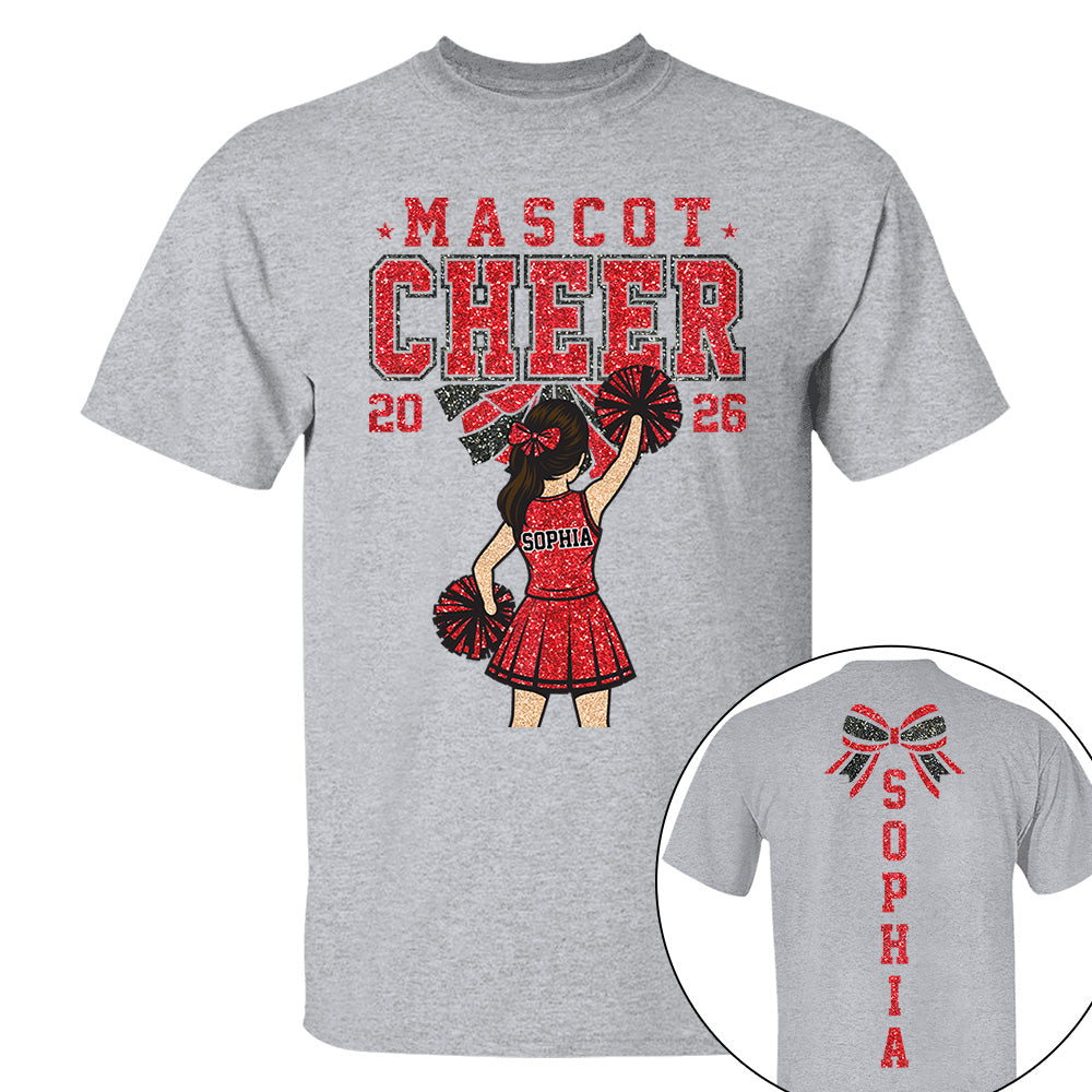 Personalized Cheerleader Shirt - Custom Cheer Team Name T-Shirt, Cheer Game Day Shirt for Mom Na02 VH01