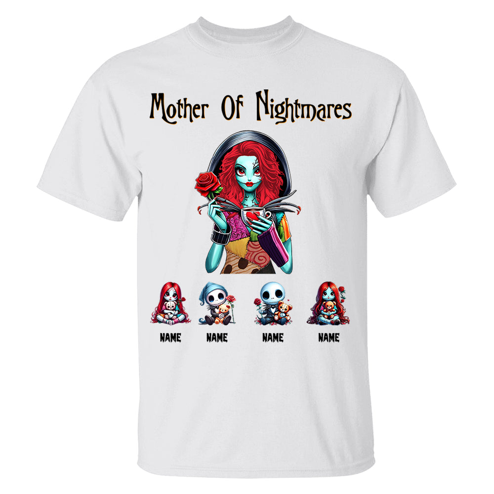 Personalized Mother Of Nightmares Shirt, Halloween Mom Shirt, Custom Halloween Shirt For Mom Grandma