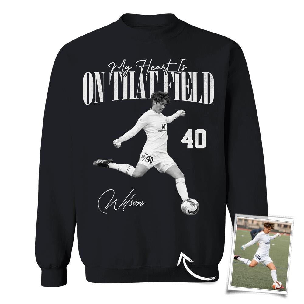 My Heart Is On That Field- Washed Tee Retro Bootleg Shirt For Soccer Vr3 Na02 Hv01